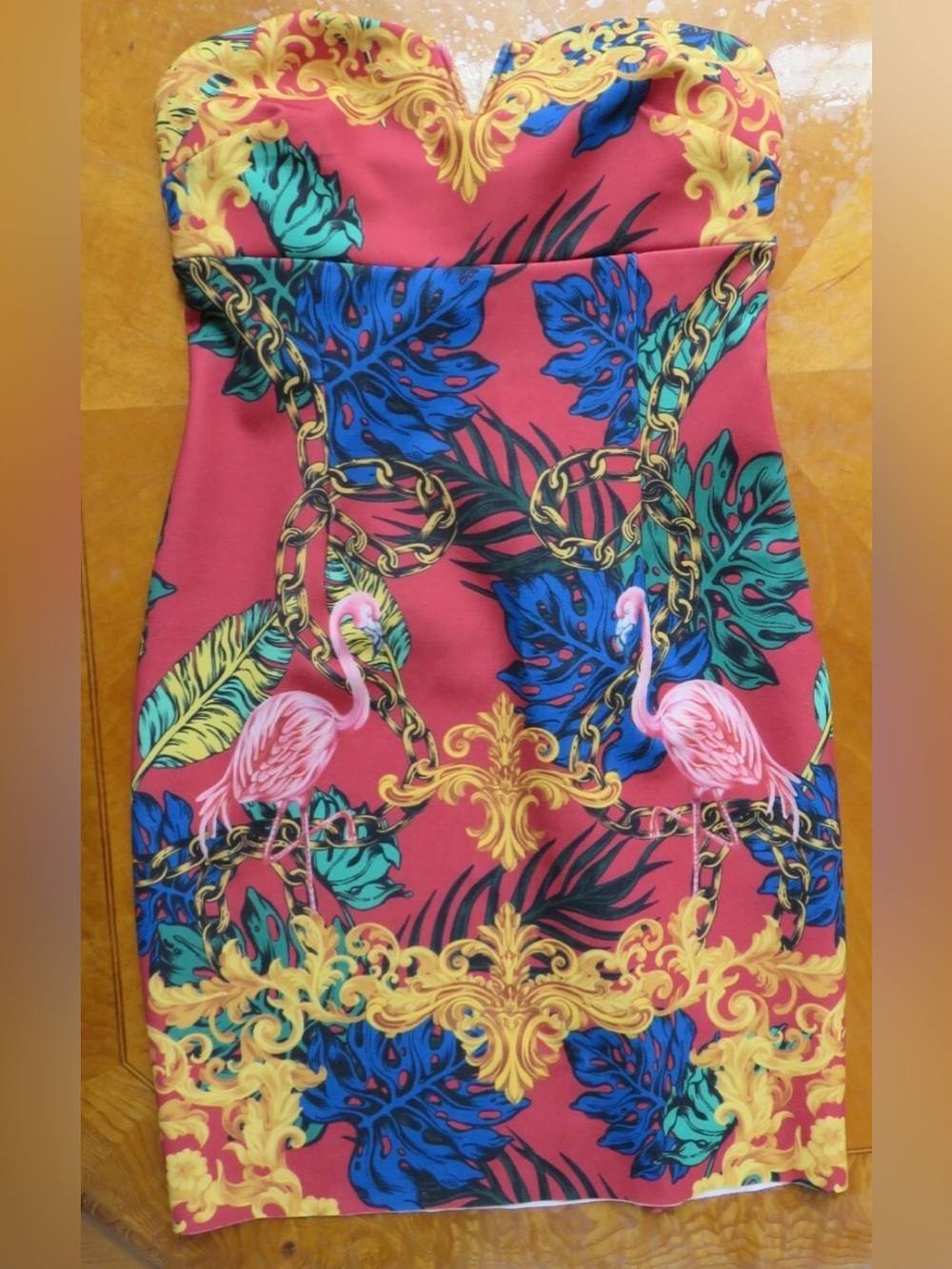 Urban Outfitters Pomme Chan x UO Flamingo Strapless Mini Dress